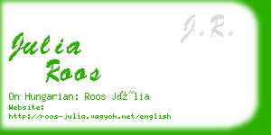 julia roos business card